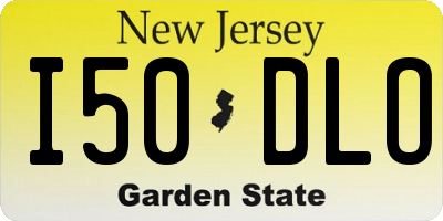 NJ license plate I50DLO