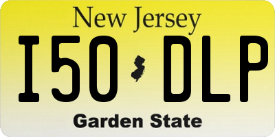 NJ license plate I50DLP