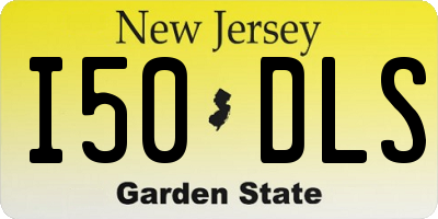 NJ license plate I50DLS