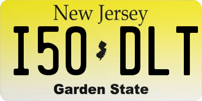 NJ license plate I50DLT