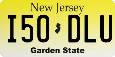 NJ license plate I50DLU