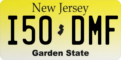 NJ license plate I50DMF