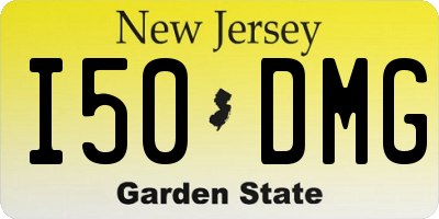 NJ license plate I50DMG