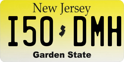 NJ license plate I50DMH