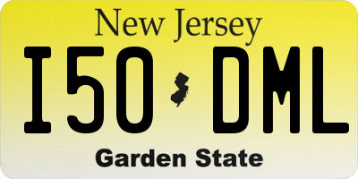NJ license plate I50DML