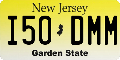 NJ license plate I50DMM