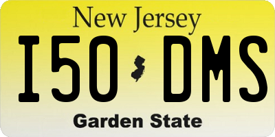 NJ license plate I50DMS