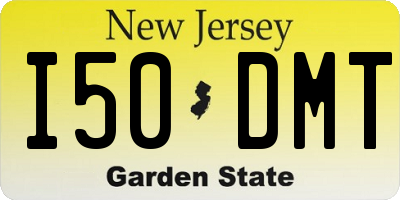 NJ license plate I50DMT