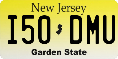 NJ license plate I50DMU