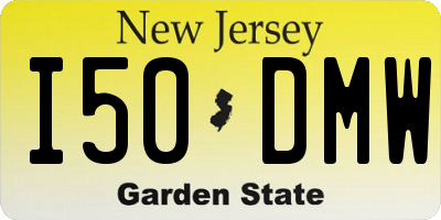 NJ license plate I50DMW