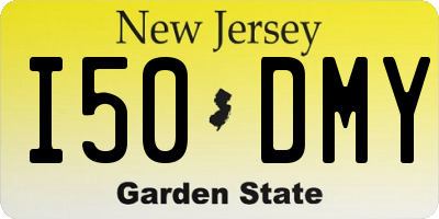 NJ license plate I50DMY