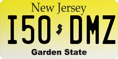 NJ license plate I50DMZ