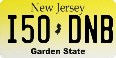NJ license plate I50DNB