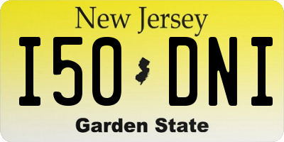 NJ license plate I50DNI