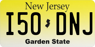 NJ license plate I50DNJ