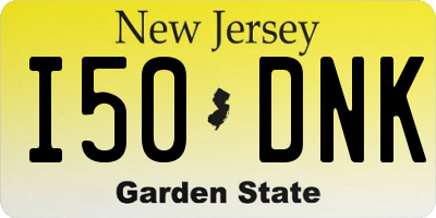 NJ license plate I50DNK