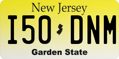 NJ license plate I50DNM