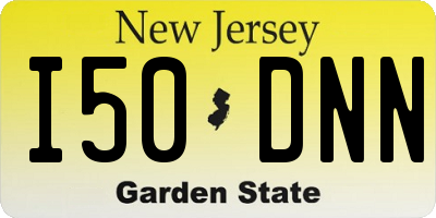 NJ license plate I50DNN