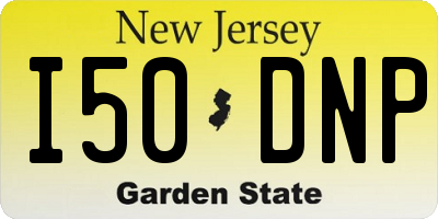NJ license plate I50DNP