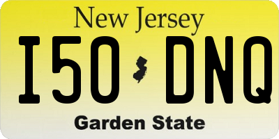 NJ license plate I50DNQ
