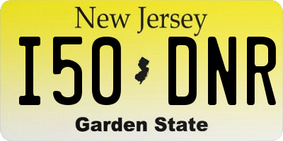 NJ license plate I50DNR