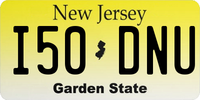 NJ license plate I50DNU