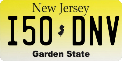 NJ license plate I50DNV