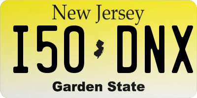 NJ license plate I50DNX