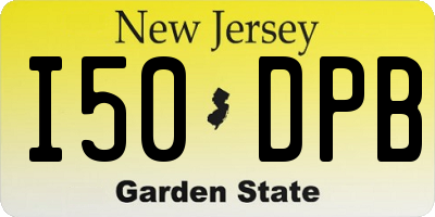 NJ license plate I50DPB