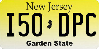 NJ license plate I50DPC