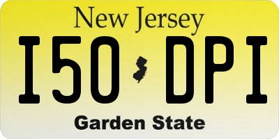 NJ license plate I50DPI