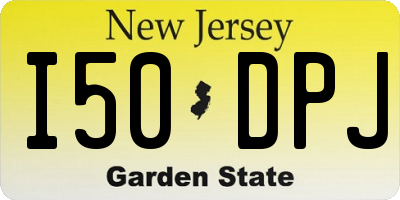 NJ license plate I50DPJ