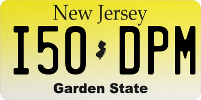 NJ license plate I50DPM