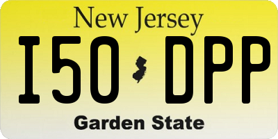 NJ license plate I50DPP
