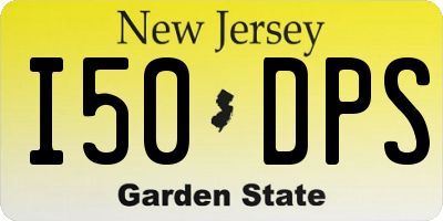 NJ license plate I50DPS