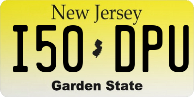 NJ license plate I50DPU