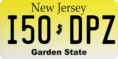 NJ license plate I50DPZ