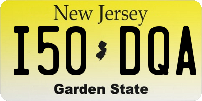 NJ license plate I50DQA