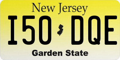 NJ license plate I50DQE