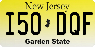NJ license plate I50DQF