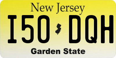 NJ license plate I50DQH