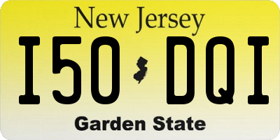 NJ license plate I50DQI
