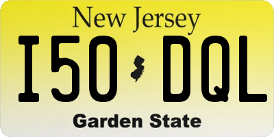 NJ license plate I50DQL