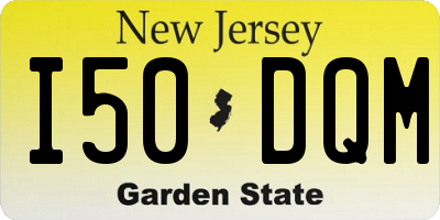NJ license plate I50DQM
