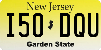 NJ license plate I50DQU