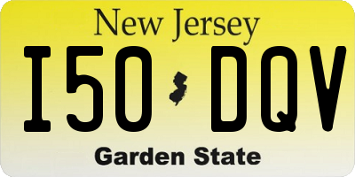 NJ license plate I50DQV