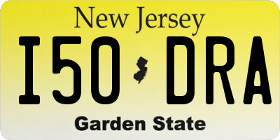 NJ license plate I50DRA