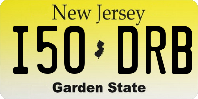 NJ license plate I50DRB