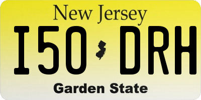 NJ license plate I50DRH