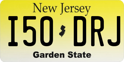 NJ license plate I50DRJ